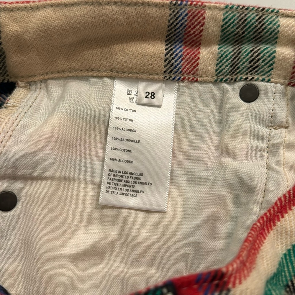 Father’s Daughter LA Raegan Denim Pants - plaid 28 - Picture 7 of 7